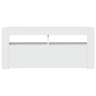 vidaXL Szafka pod TV z oświetleniem LED, biała, 90x35x40 cm