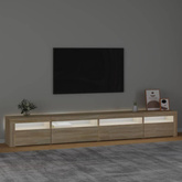 vidaXL Szafka pod TV z oświetleniem LED, dąb sonoma, 270x35x40 cm
