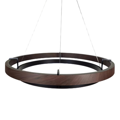 Lampa wisząca Abigali Plato 38W ring nowoczesna brązowy/czarny