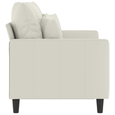 Sofa 2-osobowa, kremowy, 120 cm, tapicerowana aksamitem