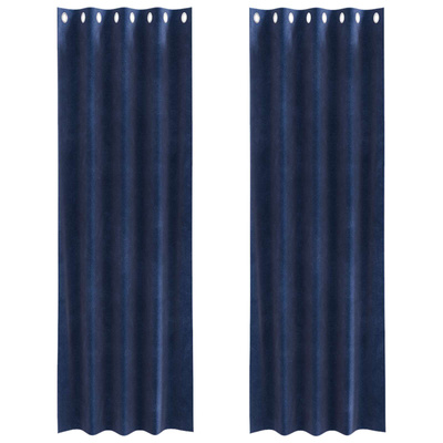 Zasłony zaciemniające 2 pcs Ciemnoniebieski 140 x 260 cm