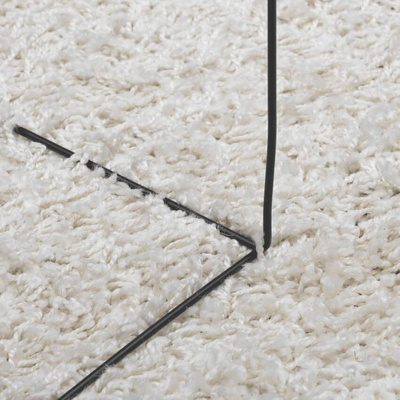 vidaXL Dywan z długim włosiem PAMPLONA, kremowy, Ø 120 cm