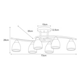 Lampa sufitowa K-JSL-8090/6 CHR z serii SAMIRA