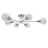 Lampa sufitowa chromowa szklany klosz z koszyczkiem 6x40W Dixi Candellux 36-61362