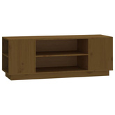 vidaXL Szafka pod TV, miodowy brąz, 110x35x40,5cm, lite drewno sosnowe