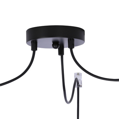 Trio sss p lampa wisząca czarny 3x20W E27 iq kids złoty+niebieski