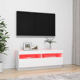 vidaXL Szafka pod TV z oświetleniem LED, biała, 100x35x40 cm