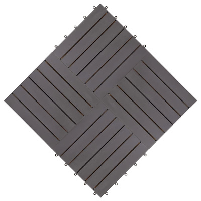 Płytki tarasowe, 10 szt., poszarzane, 30x30 cm, drewno akacjowe