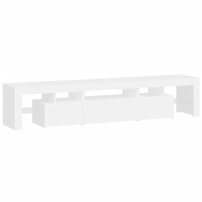 vidaXL Szafka pod TV z oświetleniem LED, biała 200x36,5x40 cm cm