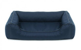 Legowisko dla psa Sofa Valencia Orthopedic w kolorze granatowym z czarnym wykończeniem Rozmiar: L - 100 x 75 cm