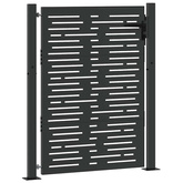 Brama ogrodowa Czarny 110 x 130 cm Stal malowana proszkowo