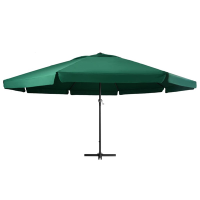 Parasol ogrodowy na aluminiowym słupku, 600 cm, zielony