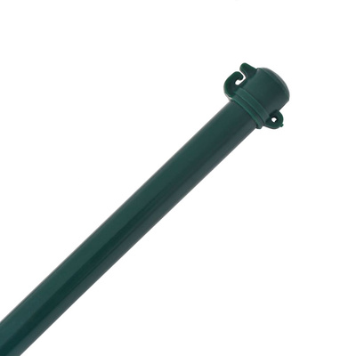 Słupki ogrodzeniowe, 10 szt., 1 m, metalowe, zielone