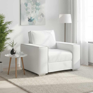 Fotel Biały 100 cm Skóra ekologiczna