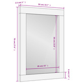 vidaXL Lustro łazienkowe, czarne, 50x70x2,5 cm, drewno mango i szkło