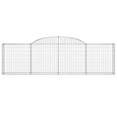 Kosze gabionowe, 15 szt, 300x30x80/100 cm, galwanizowane żelazo