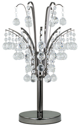 Lampka nocna biurkowa stołowa kryształowa MONTE CARLO 1 x60W E27 grafit