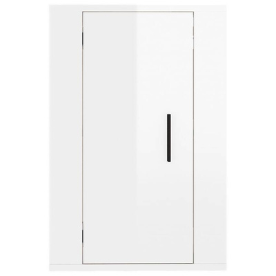 vidaXL Wiszące szafki telewizyjne, 2 szt, białe, połysk, 40x34,5x60 cm