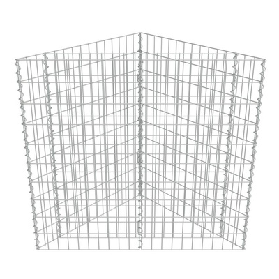 vidaXL Podwyższona donica gabionowa, galwanizowana stal, 75x75x100 cm