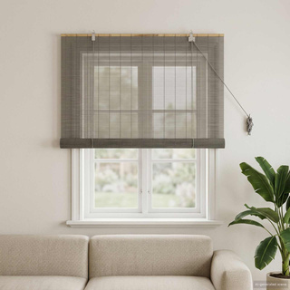 Roleta Szary 100 x 160 cm Bambus