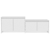 vidaXL Szafka pod TV, wysoki połysk, biała, 146,5x35x50 cm