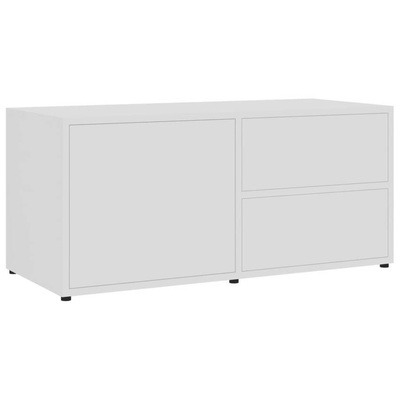vidaXL Szafka pod TV, biała, 80x34x36 cm, materiał drewnopochodny