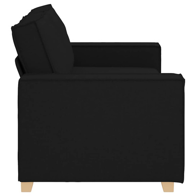 Sofa 2-osobowa Czarna 180x78x84 cm Tkanina