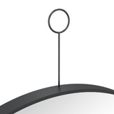 vidaXL Lustro ścienne z zawieszką, czarne, 50 cm