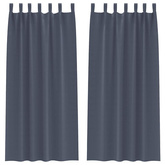 Firany blackout z kółkami 2 pcs Antracyt 260 x 140 cm Poliester