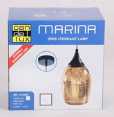 Lampa wisząca miedziana szklany lustrzany klosz Marina Candellux 31-51622