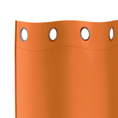 Firany blackout z kółkami 2 pcs Jasnopomarańczowy 245 x 140 cm