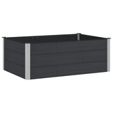 Podniesiona rabata ogrodowa Czarny 150 x 100 x 54 cm