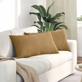 Poduszki na sofę 2 pcs Brązowy 80 x 40 cm Tkanina sztruksowa
