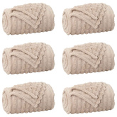 Koce narzutowe 6 pcs Beżowy 240 x 220 cm Polar
