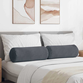 Poduszki Wałkowe 2 pcs Ciemnoszary ? 25 x 70 cm
