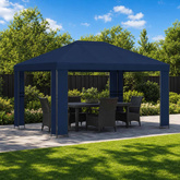 Altana 4 × 3 m niebieski Poliester i Stal 190 gsm