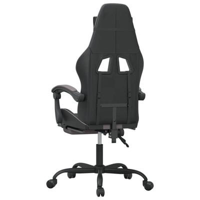 vidaXL Obrotowy fotel gamingowy z podnóżkiem, czarno-szary model standard