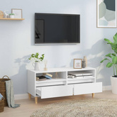 vidaXL Szafka pod TV, biała, 100x34,5x44,5 cm, materiał drewnopochodny