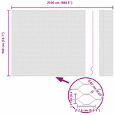 Ogrodzenie heksagonalne 1,4 x 25 m PVC zielony
