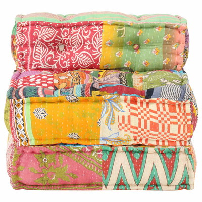 Puf modułowy, patchwork, tkanina