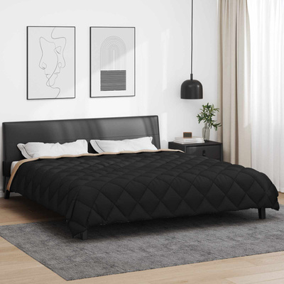 Zimowa Kołdra Czarny i Taupe 200 x 240 cm Mikrofibra