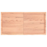 Półka, brązowa, 120x60x(2-4) cm, lakierowane lite drewno dębowe