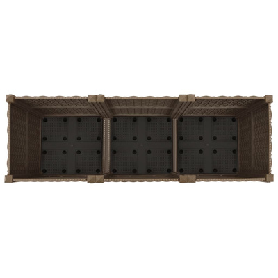 Donica do podniesionej rabaty, 120x40x38 cm, polipropylen