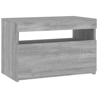 vidaXL Szafka pod TV z oświetleniem LED, szary dąb sonoma, 60x35x40 cm