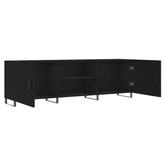 vidaXL Szafka pod TV, czarna, 150x30x50 cm, materiał drewnopochodny