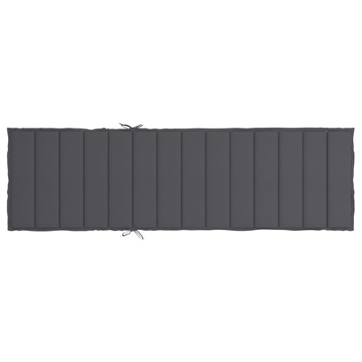 vidaXL Poduszka na leżak, antracytowa, 200x60x3 cm, tkanina Oxford