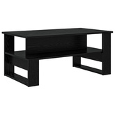 Stolik kawowy Czarny Dąb 90 x 50 x 40 cm Drewno inżynieryjne