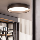 Plafon LED 21W Okrągły Czarny 3 Barwy Świecenia CCT 45Cm Abruzzo Nero