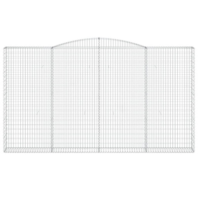 Kosze gabionowe, 6 szt, 400x30x220/240 cm, galwanizowane żelazo