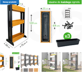 Donica Kwietnik 3 doniczki warianty kolorystyczne